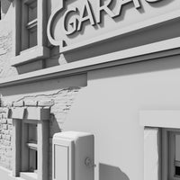 Vintage Garage with 20 Vintage Figurines