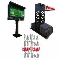 Buy 1  x Firestone Gantry and 1 x Billboard -Get FREE Pit Crew Set  Figurines