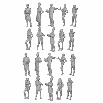 Restaurant People  x20 Figurines