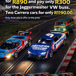 Buy an Carrera Evolution and a Jaggermeister Bus