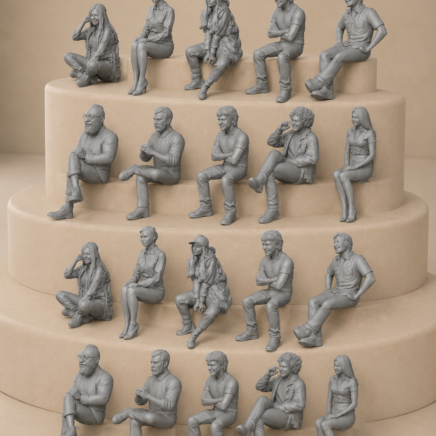 Relaxing Crowd  x20 Figurines
