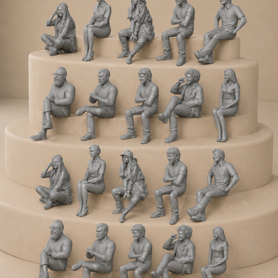 Relaxing Crowd  x20 Figurines
