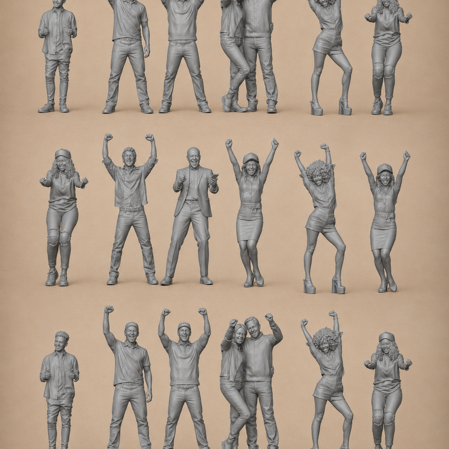 Celebrating Standing  x20 Figurines