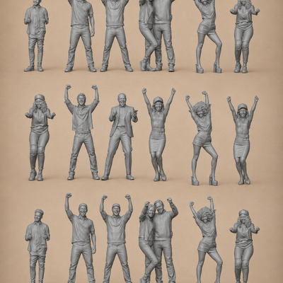 Celebrating Standing  x20 Figurines