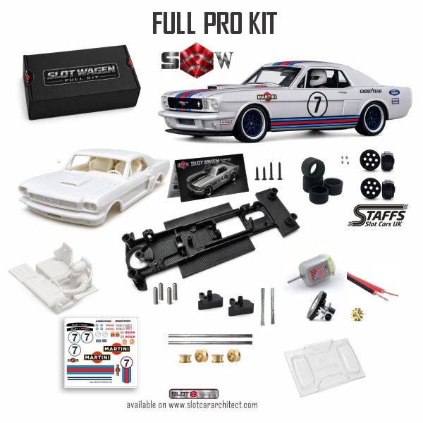 Slotwagen Stallion Mustang ver 1966 GT 350 PRO FULL KIT