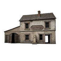 Vintage Garage with 20 Vintage Figurines