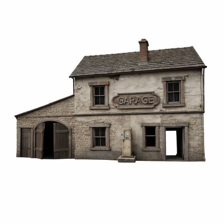 Vintage Garage with 20 Vintage Figurines