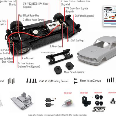 Slotwagen Stallion Mustang ver 1966 GT 350 PRO FULL KIT