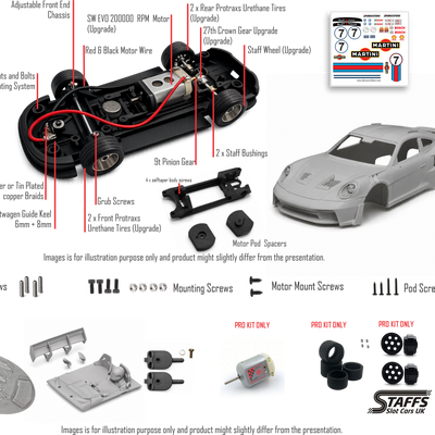 Slotwagen Porsc 911 version Body Kit  PRO FULL KIT